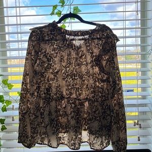 Cheetah print blouse